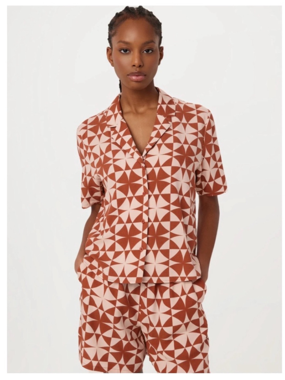 Frank and Oak summer set - Annie camp collar blouse and shorts